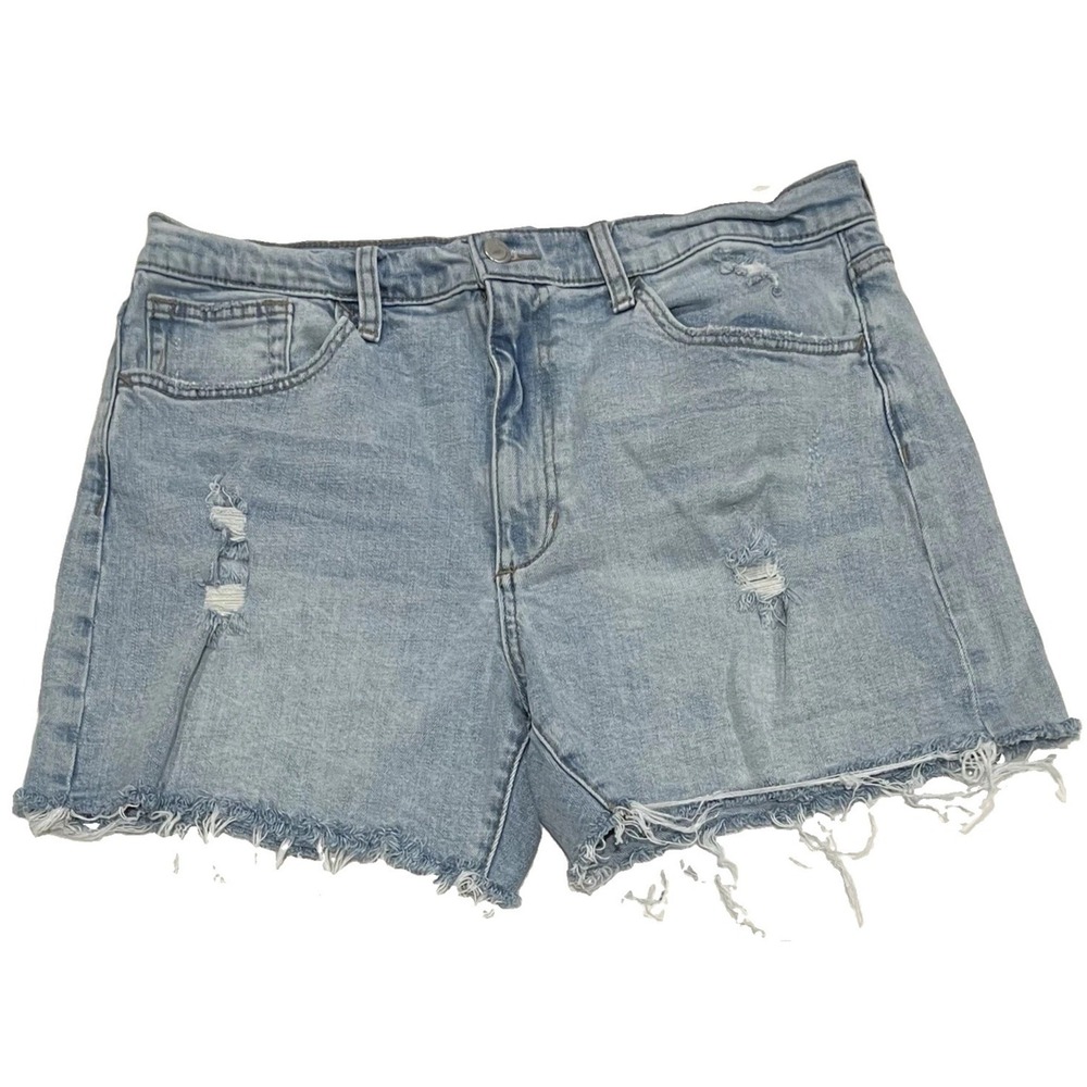 Joe's Jean Shorts High Rise Light Wash Distressed 5 Pocket Boyfriend Boho 32